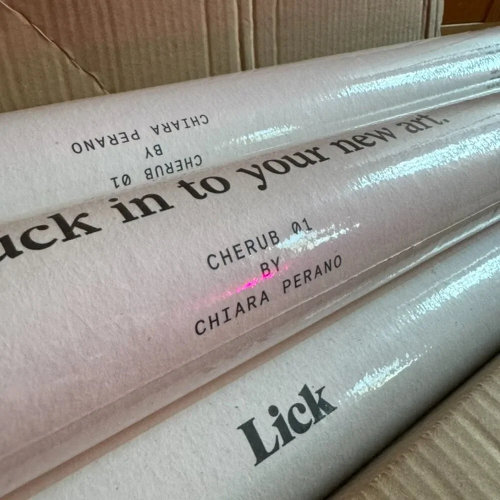 Lick Cherub 01 Wallpaper Beige Pink
